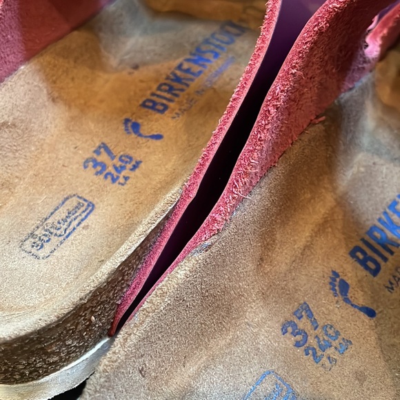 Birkenstock Womens Arizona SFB Fashion Rose Leather SUPER NICE!!! Sz 37 Womens 7 - Picture 7 of 16